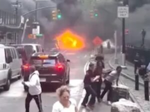El video de la impactante explosión en el centro de Wall Street que desató el pánico en Nueva York