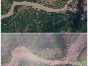 El antes y el después de la riada en Nepal que dejó más de cien muertos y casi un millar de desaparecidos